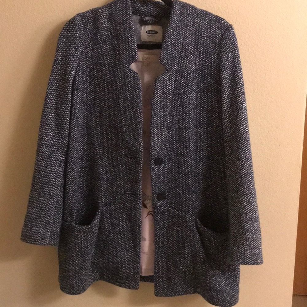 Old Navy Blue and White Blazer Jacket